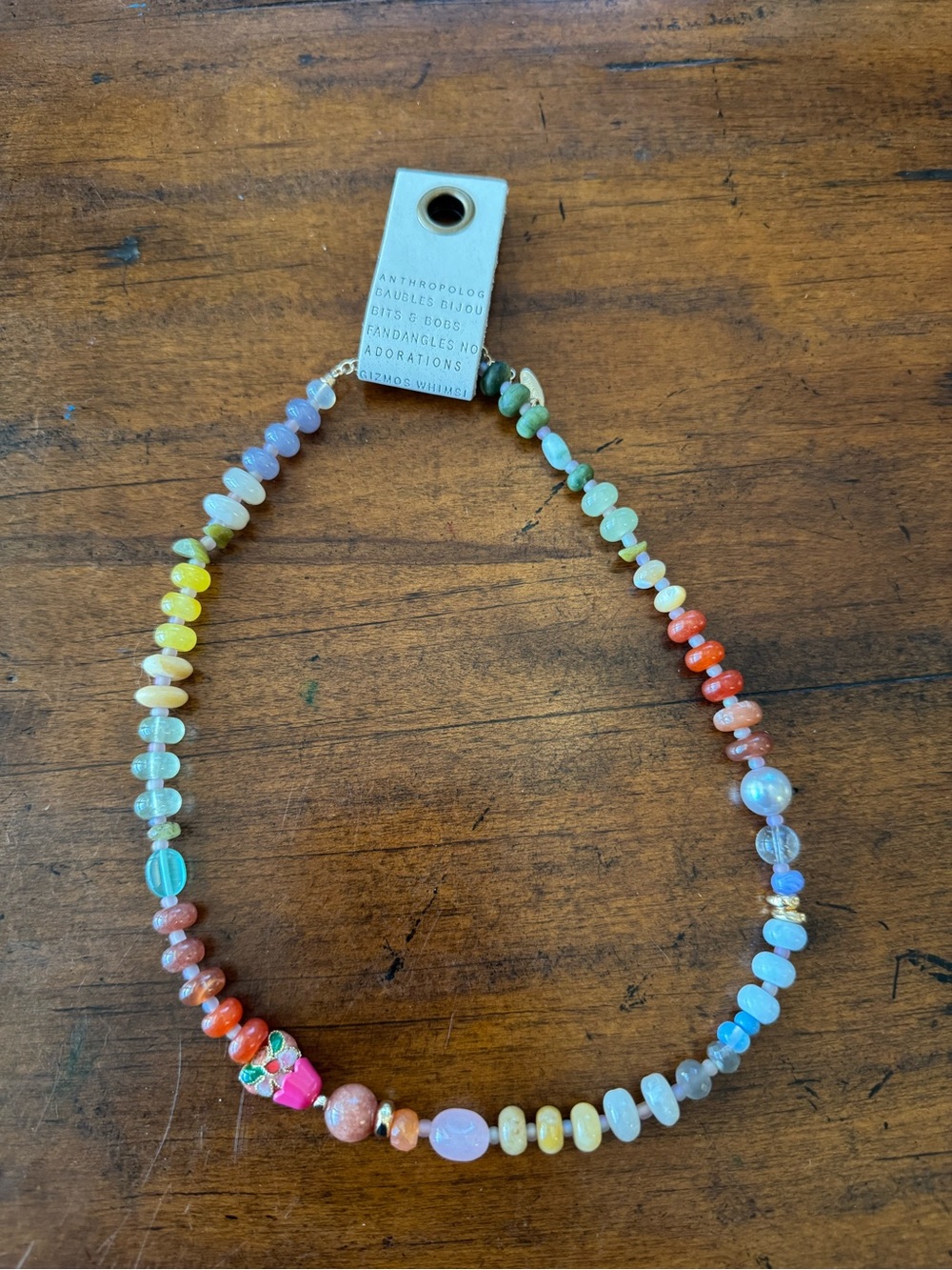 Anthropologie Multicolor Pastel & Bright Beaded Necklace - Picture 1 of 4